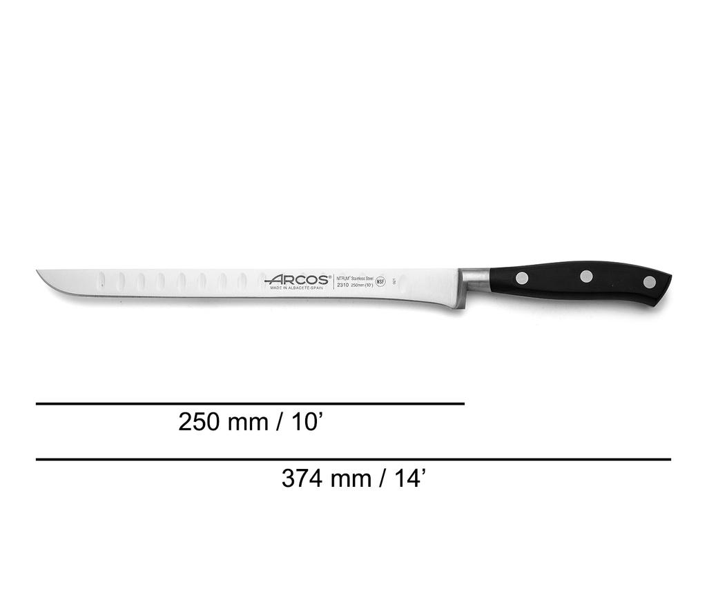 CUCHILLO JAMONERO ALVEOLADO