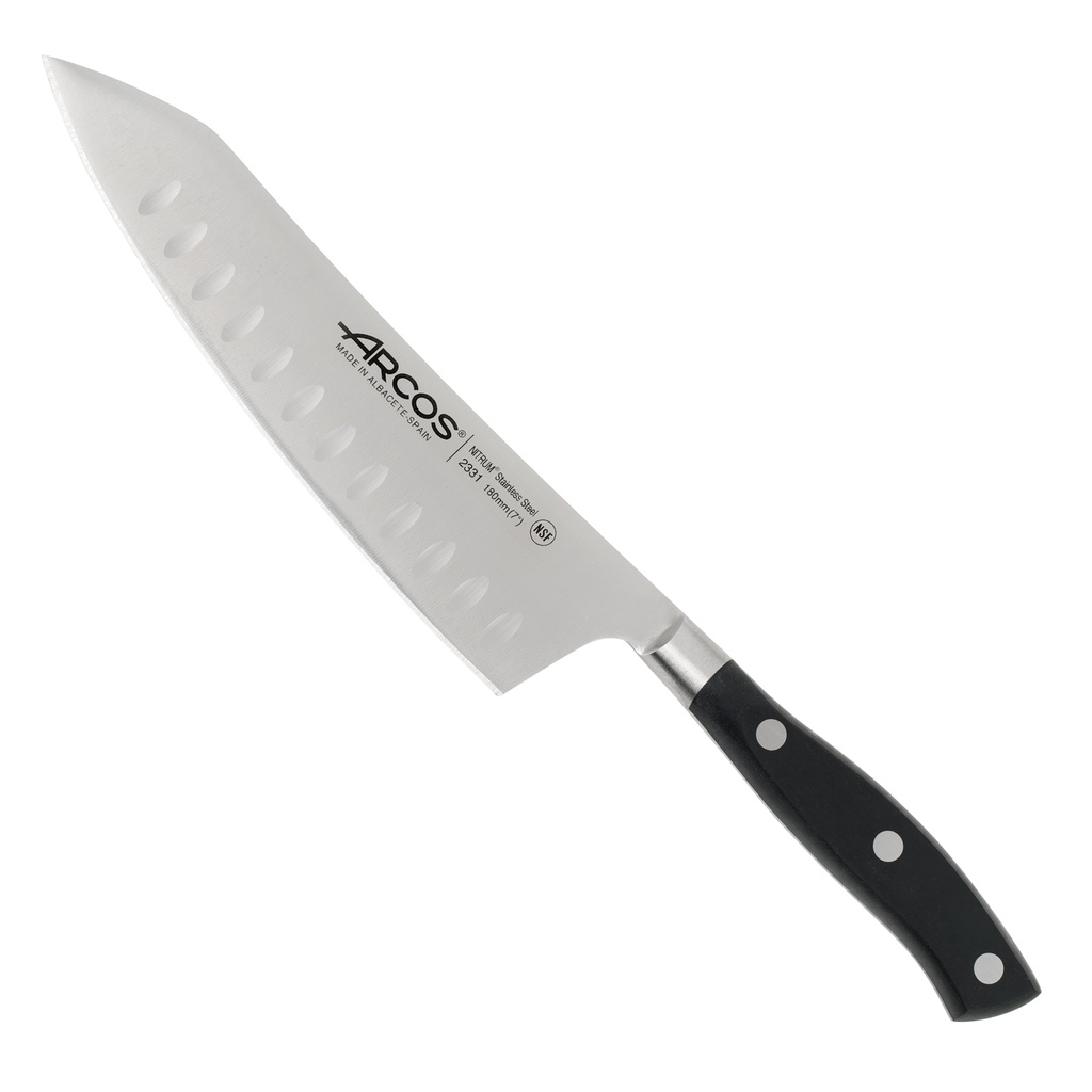 CUCHILLO SANTOKU (CON ALVEOLOS) 180MM